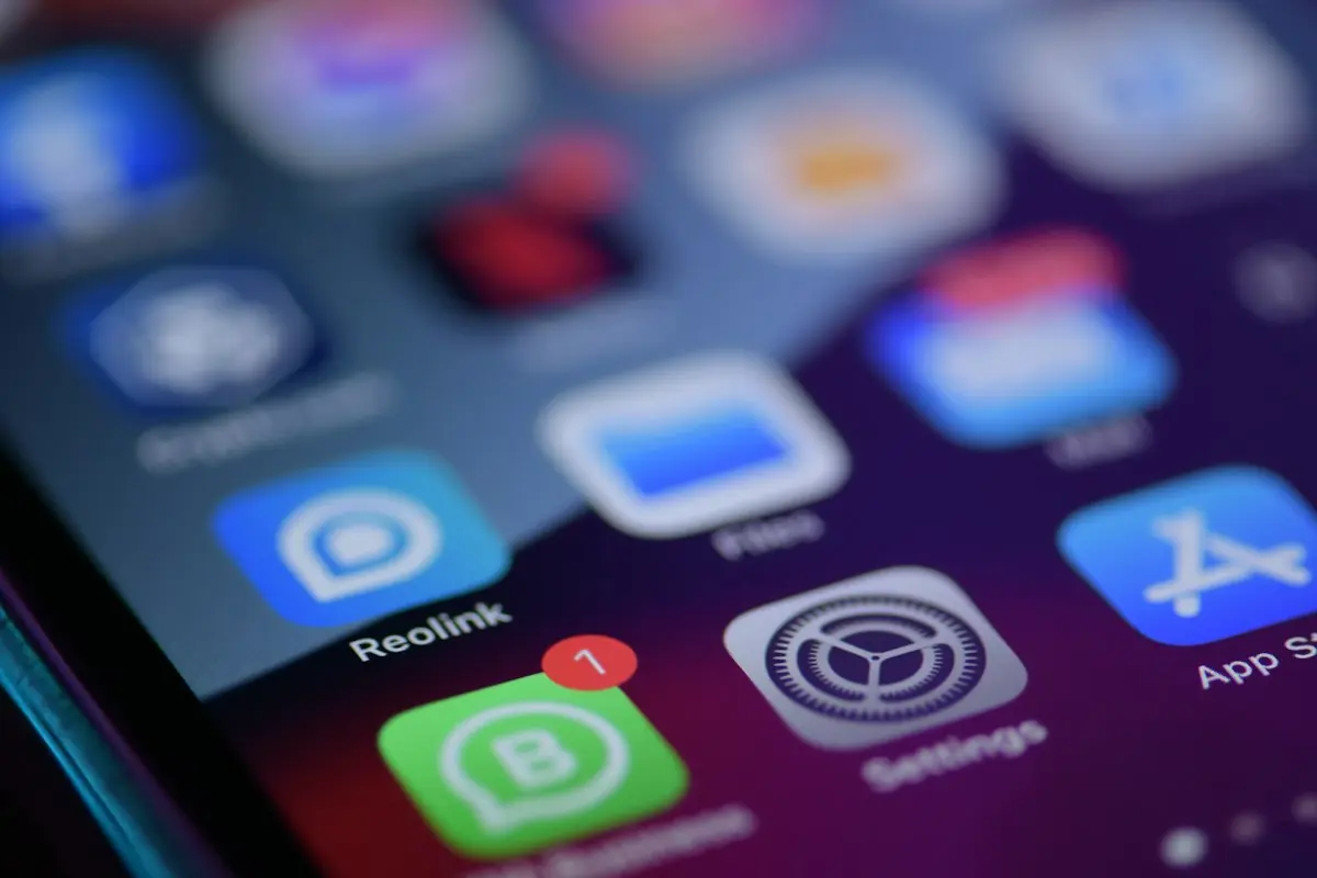 Close-up of a WhatsApp notification on a smartphone