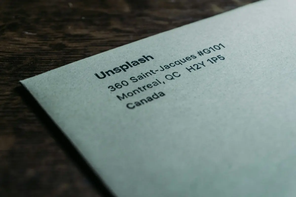 Printed company thank-you letter on a desk